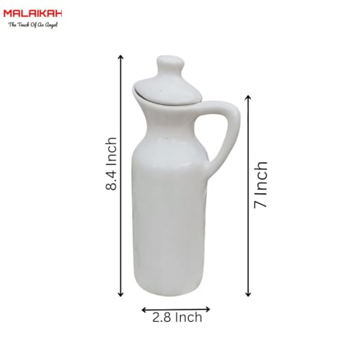 Image of MALAIKAH Ceramic Oil Dispenser Khajur Pack of 1 for Kitchen, Dining, Gifting, Home & Kitchen Decor