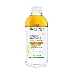 Garnier Skin Naturals, Cleansing Water for Waterproof Makeup, Nourishing Formula, Micellar Oil-Infused Cleansing Water…