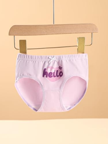 Haloumoning Girls Underwear Soft Cotton Underwear Toddler Girls Briefs Kids Comfy Panties,4-pack2