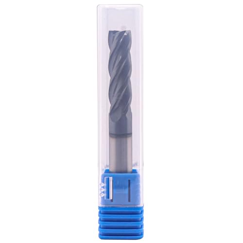 Image of 3 /8 inch 4 Flute Solid Carbide Long Square End Mill, 3 inch OAL, AlTiN Coated | 35 Helix, 3 /8 inch Cutting Dia, 3 /8 inch Shank Dia, 1-1 /4 inch LOC, for Milling Alloy Steel, Carbon Steel, Cast Iron, Copper