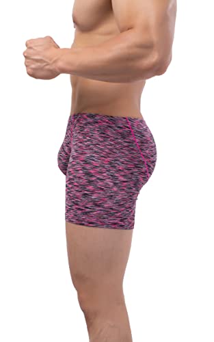 Ikingsky Men's Quick-Dry Long Leg Boxer Briefs Sexy Bulge Trunks No Ride Up Sporty Shorts Underwear Seamless Front Under Panties (X-Large, 6 Pack) #TOP4