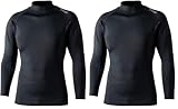 おたふく手袋 冬用インナー 長袖ハイネック ヒートブースト [保温 吸汗速乾 消臭 コンプレッション メンズ] JW-186 ブラック LL