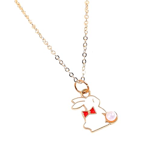 Collier pour femmes breloque lapin doux symbole de tendresse et de poésie