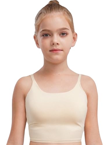easyforever Girls Athletic Training Bras Seamless Wireless Padded Camisole Breathable Sports Vest