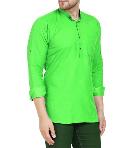 Image of Men's Cotton Short Kurta