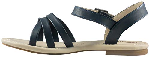 Little Girls Blue Sandal, Leather Shoes, Sirena 1M3