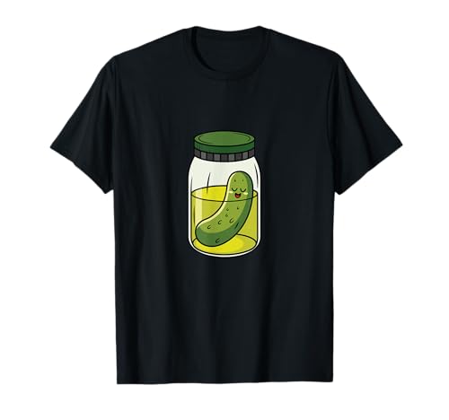 Feliz pepinillo en un tarro de dibujos animados arte Camiseta