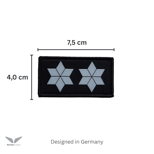 Patch Force - Dienstgradabzeichen Polizeioberkommissar (POK) gehobener Dienst (gD) - Als Abzeichen für Polizeiuniform, Schutzweste, Einsatztasche, Jacke oder Rucksack - gestickt, woven, textil Patch
