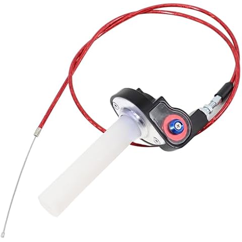 ROMLCBIZ 7/8"" 22mm Twist Throttle Grips Cable for Dirt Pit Bike Motorcycle 22mm Throttle Grips Settle Twist Gas Throttle Handle for Dirt Pit Bike Universal, Black, Z19010115B Cover