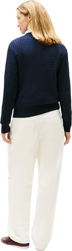 Pull Tommy Hilfiger CO CABLE FINE GG V NK LS SWT EU - vue 10