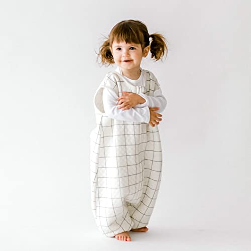 Tealbee Dreamsuit - Toddler Sleep Sack With Feet 12-18 Months, 18-24 Months - 0.8 Tog Summer Baby Wearable Blanket For Walkers - Bamboo, Organic Cotton Sleep Bag (12M-2T) - Checkered #TOP4
