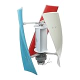 Hanmorfarbi 100w vertikale Windturbine, kleine Windturbine mit Hilfsrad, bunte...