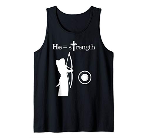 Christian Sports Inspirational Quote Jesus Archery Tank Top
