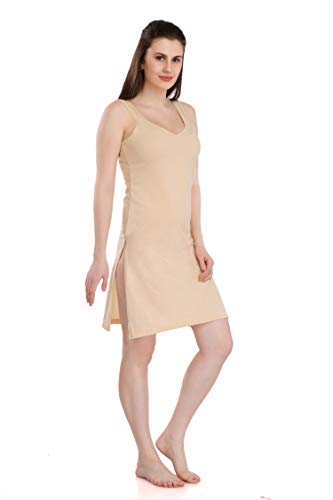 Image of Splash Cotton Rich Camisole Slip for Women| Long Kurti Slip /Suit Slip /Camisole Slip Knee Length - 139