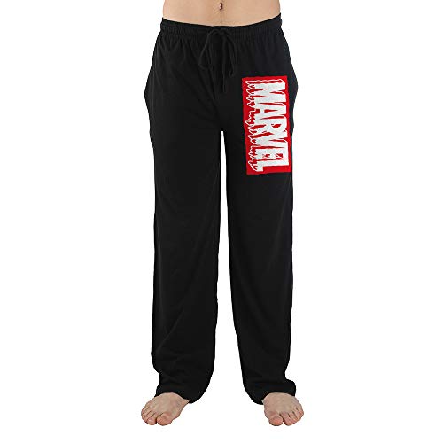 Marvel Comic Book Graphic Print Mens Black Sleep Pants-S