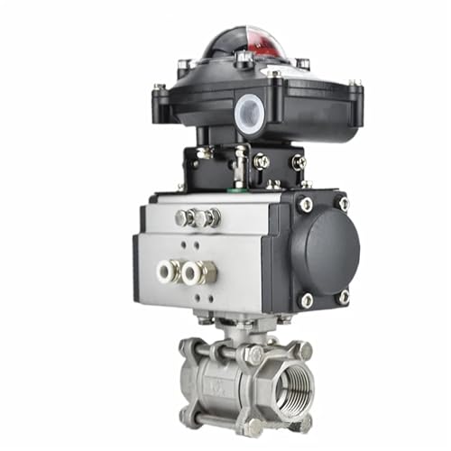 Vanne à boisseau sphérique pneumatique 1" inox 304 double effet
