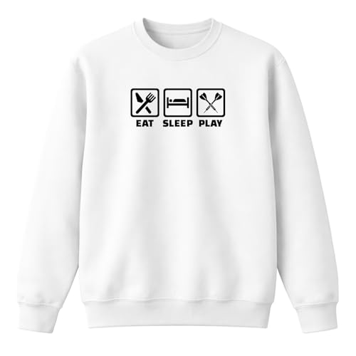 Sweat-shirt fléchettes blanc XL pour homme et femme passionnés de cible