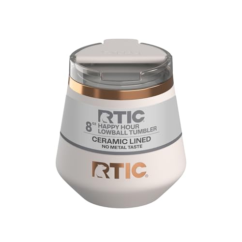 RTIC Happy Hour 8oz Lowball Tumbler with Lid Ceramic Lined Black Cherry | Insulated Stainless Steel Metal Portable Travel Cup for Hot and Cold Drinks Coffee Car Camping and Travel product thumbnail 9