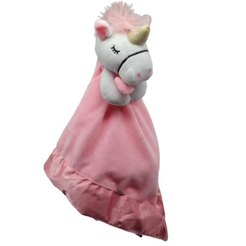 Image of Unicorn Lovey Blanket for Baby | Large 20 inch x 20 inch Baby Lovey for Girls | Cute Unicorn Security Blanket for Babies and Toddlers