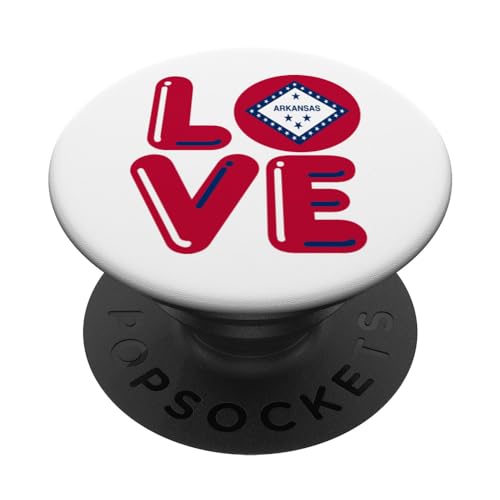 LOVE - Arkansas PopSockets Swappable PopGrip, Black