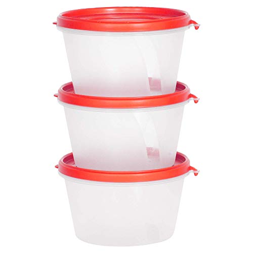 Image of Cutting EDGE Nesterware 750ml Stackable Food Container (Set of 3, Red)