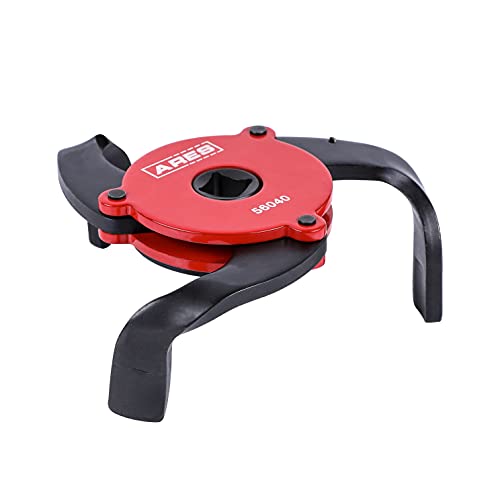 Ares 56040 – Red Adjustable Magnetic 3-Jaw Oil Filter Wrench – 2 3/8-Inch To 3 7/8 Inch (60Mm To 98Mm) Range – Use With 3/8 Or 1/2-Inch Drive Ratchets #TOP4