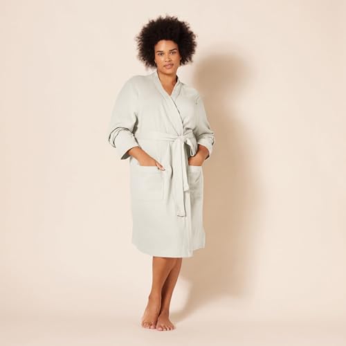 Image of Amazon Essentials Women's Lightweight Waffle Full-Length Bath Robe (Available in Plus Size)