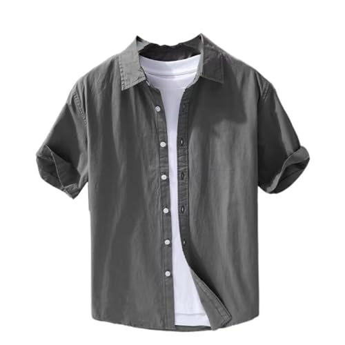Chemise homme coupe large en coton léger pour look décontracté de printemps
