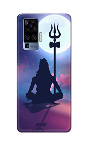 Image of Printed Hard Back Cover Case for Vivo X50 Pro Back Cover (Lord Shiva) -1302