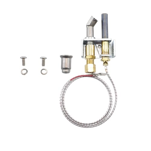 Irnyso Replacement Furnace Pilot Unit kit 1820-009 fits ROBERTSHAW PG9A25, PG9A19, PG9A42JTL020, PG9A01 90° Right Hand Flame PG9 Furnace LP/NG, 750mV, 32 in