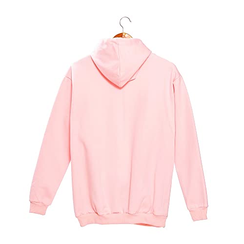 Moletom Infantil Fechado Blusa De Frio Unissex Menina Panda TSM Com Capuz Cor:Rosa;Tamanho:12;Gênero