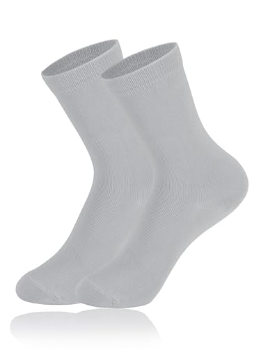 Forony Grey Dress Socks for Men Bamboo Rayon Anti Odor Moisture Wicking Size 8-13 1 Pack