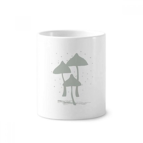 Mug champignon en céramique blanche et grise, pot à crayons de prestige
