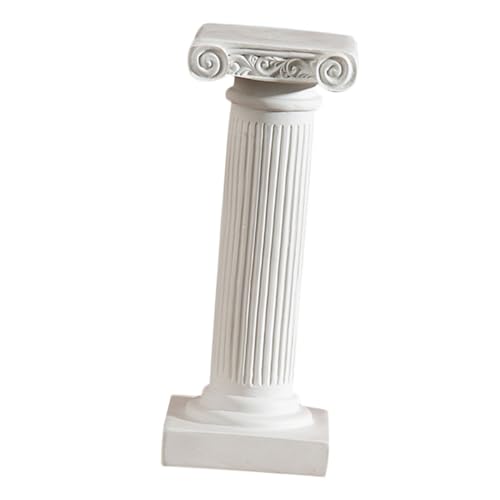 CIMAXIC Roman Column Statue Roman Pillars Greek Decor Decorative Columns Greek Columns Statue Wedding Candle Holder Micro Landscape Pillar Greek Statue Resin Mini Crafts White