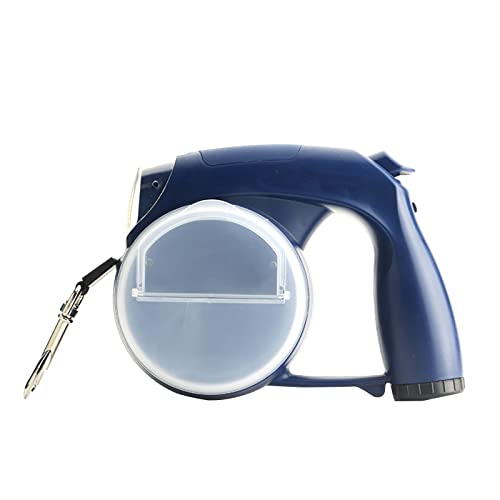 Guinzaglio retrattile per cani con luce a LED, ciotola per cibo e acqua, chiusura a pulsante e rilascio per piccolo guinzaglio retrattile lungo con supporto per sacchetti di cacca e torcia a LED per