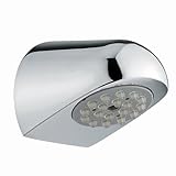 Daloual - Vandalismussicherer Duschkopf mit Antikalkdüsen, Brausekopf, Kopfbrause, Wandmontage, massiv, schwere Ausführung, Messing verchromt - ideal für öffentliche Duschen & Sanitäreinrichtungen