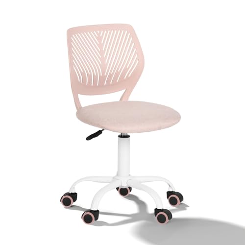 Consejos para Comprar Silla Giratoria Top 5. 42 ARREDAMENTI Silla Escritura para Adolescentes, Estudio sin Brazos para Niños con Altura Ajustable,Giratoria Ergonómica para Niños con Ruedas, Asiento Tapizado Tela, Rosado