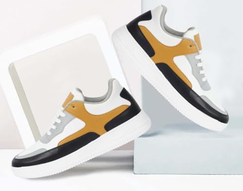 Image of Casual Low-Top Streetwear Sneakers with Embossed Sole Detail