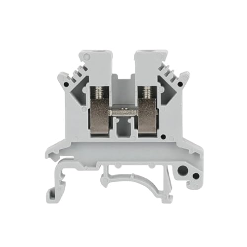 Bloque de tira de terminales UK2.5 para conductor eléctrico y carril Din gris