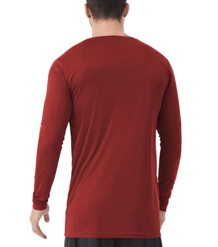 Image of Mens Tall Rash Guard Long Sleeve T Shirts-UPF 50+ Sun Protection Swim Tee