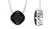 Collier Spinel Spinel noir coupé 8 mm, collier de solitaire noir, collier de solitaire noir pour femmes, 14K Or blanc, Avec chaîne