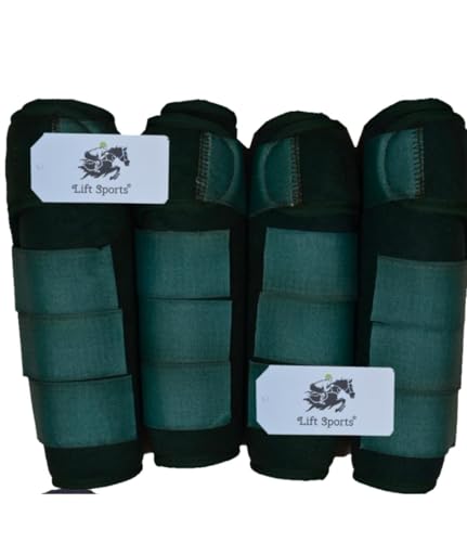 Full Cob Pony Horse Medicine Boots Brushing Boots Leg Wraps Protection Set of 2 and 4 Sports (Light Blue (Set of 2), Full) - Thumbnail 2