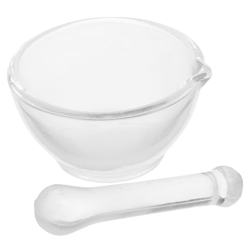 HOLIDYOYO Tablet Smasher Bowl Pestle for Pills Medicine Pestle Glass Crush Pot Home Lab Use