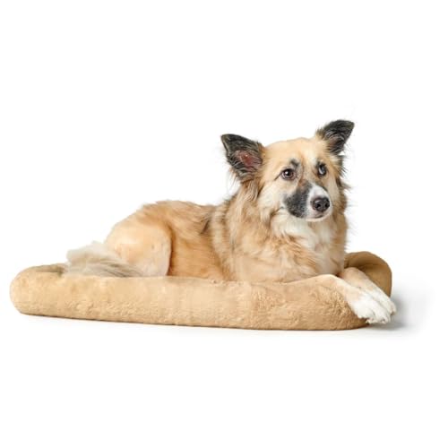 HUNTER Hundematte VERMONT COZY, komfortabel & gepolstert, erhöhter Rand, besonders weich & kuschelig, rutschhemmend, universell einsetzbar, waschbar, Farbe: beige, Größe: S