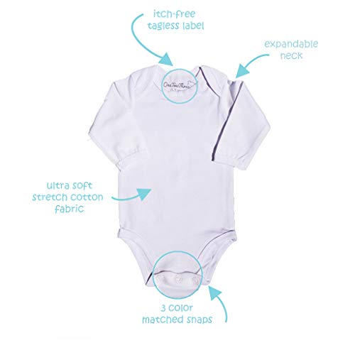 123 Bear Baby Cotton Spandex Short-Sleeve Bodysuits Unisex Boy Girl thumb #6
