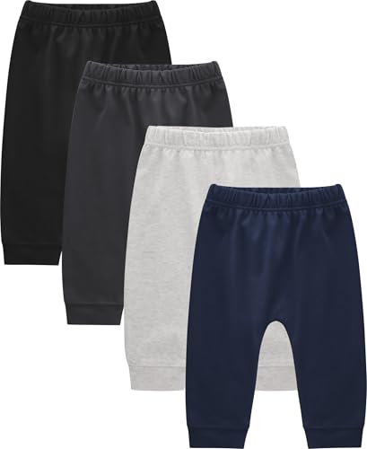 JARMAKO Baby Boys Cotton Pants Sweatpants Shadow Crew 12-18 Months
