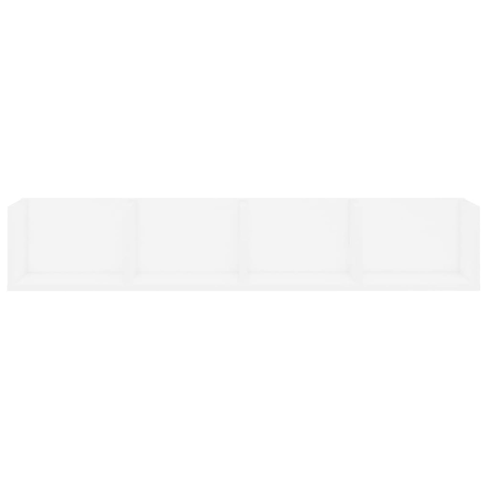 Leepesx Scaffale Porta CD a Parete Bianco 100x18x18 cm in Truciolato,Scaffale,Scaffale a Parete,Decorative Mensole per Camera da Letto,Soggiorno,Ufficio