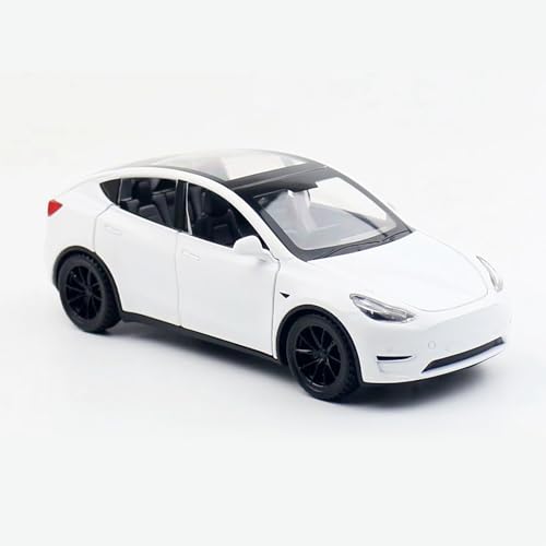MODVKVK Tesla Model Y 1:32 Modèle Voiture Jouet avec lumière et Musique, Fonction de Retrait, Alliage Moulé sous Pression, Idéal pour Les Enfants à Partir de 3 Ans...