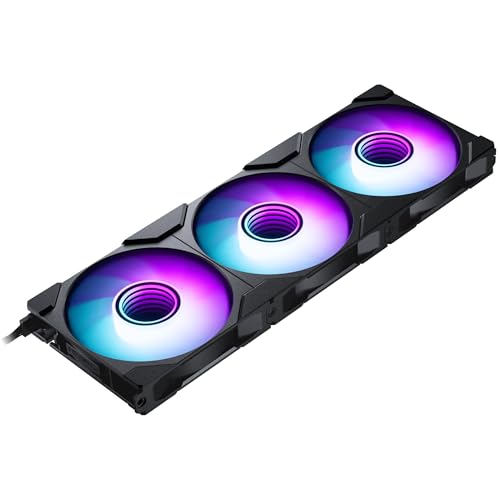 Phanteks M25-120 Gen2, 3er Pack, ventola di raffreddamento ad alte prestazioni ARGB da 120 mm, telaio ventola unificato a Daisy-Chain, hub Infinity Mirror, connessione a cavo singolo, Nero Phanteks M25-120 Gen2, 3er Pack, ventola di raffreddamento ad alte prestazioni ARGB da 120 mm, telaio ventola unificato a Daisy-Chain, hub Infinity Mirror, connessione a cavo singolo, Nero