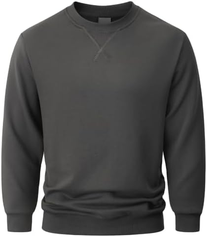 BasicNote Herren Pullover Rundhals, 320g mittelschwerer Baumwollmix Sweatshirt, unifarben, weich & formstabil, Freizeit & Alltag,